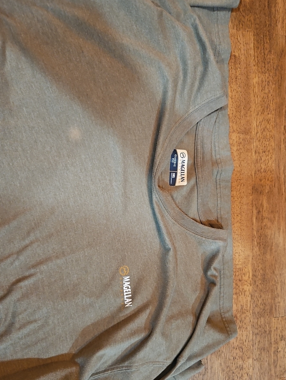 3 Magellan Outdoors Men's Green,Gray And Blue Crew Neck Performance Tee